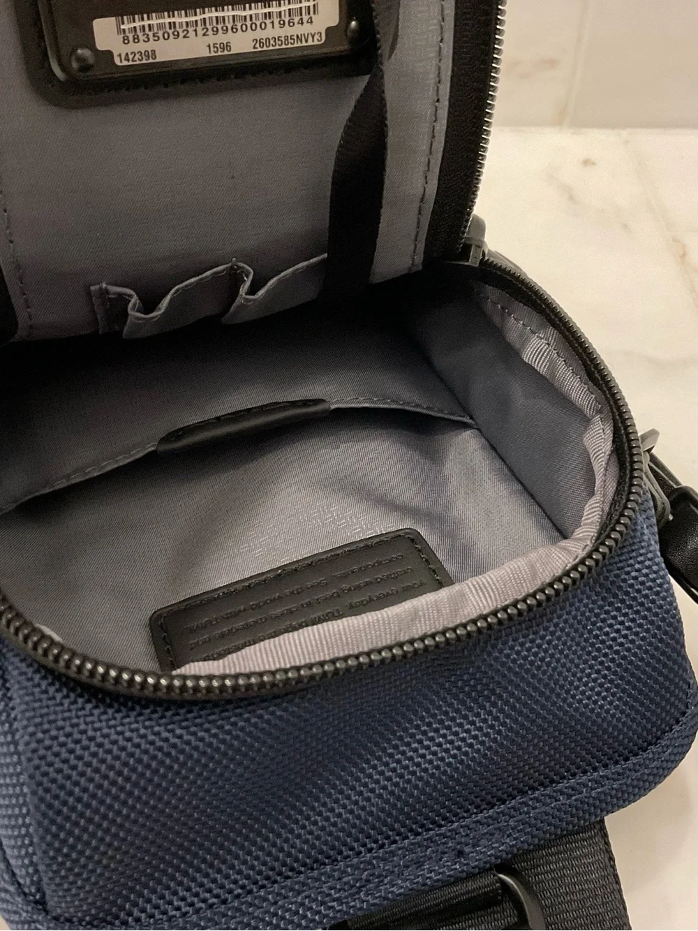 NEW Tumi ALPHA - 10.5” FXT Ballistic Nylon Compact Sling Crossbody - NAVY BLUE